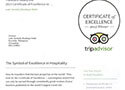 tripadvisor certificate of excellence-lake serenity boutique hotel